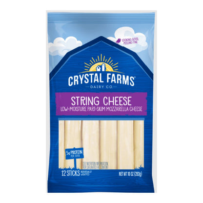 CRYSTAL FARMS MOZZARELLA IS STRING CHEESE 12CT 10OZ / 12