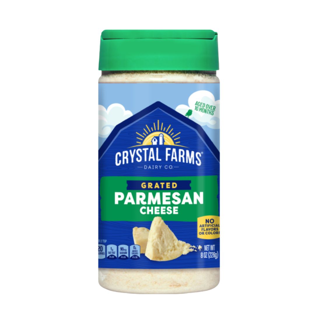 CRYSTAL FARMS GRATED PARMESAN SHAKER 8OZ / 12