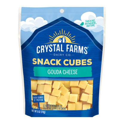 CRYSTAL FARMS GOUDA CHEESE SNACK CUBES 6OZ / 12