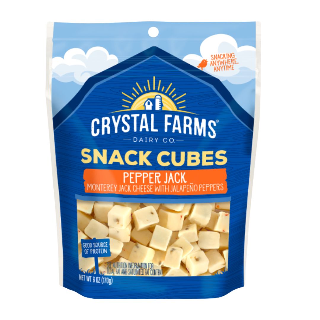 CRYSTAL FARMS PEPPER JACK SNACK CUBES 6OZ / 12