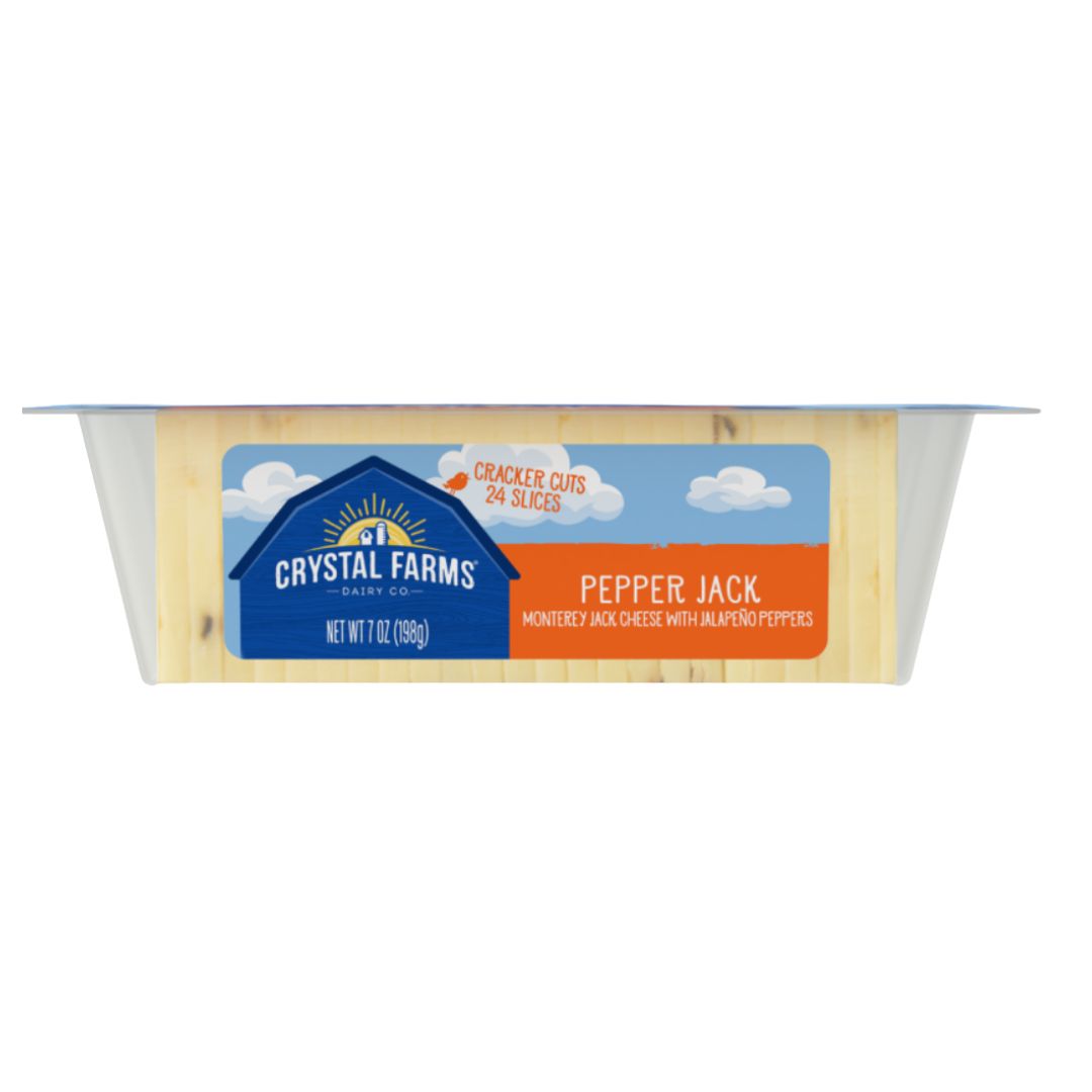 CRYSTAL FARMS PEPPER JACK CRACKER CUTS 7OZ / 12