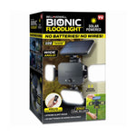Bionic Solar Security FloodLight, 3 Light Panels, Motion-Sensing