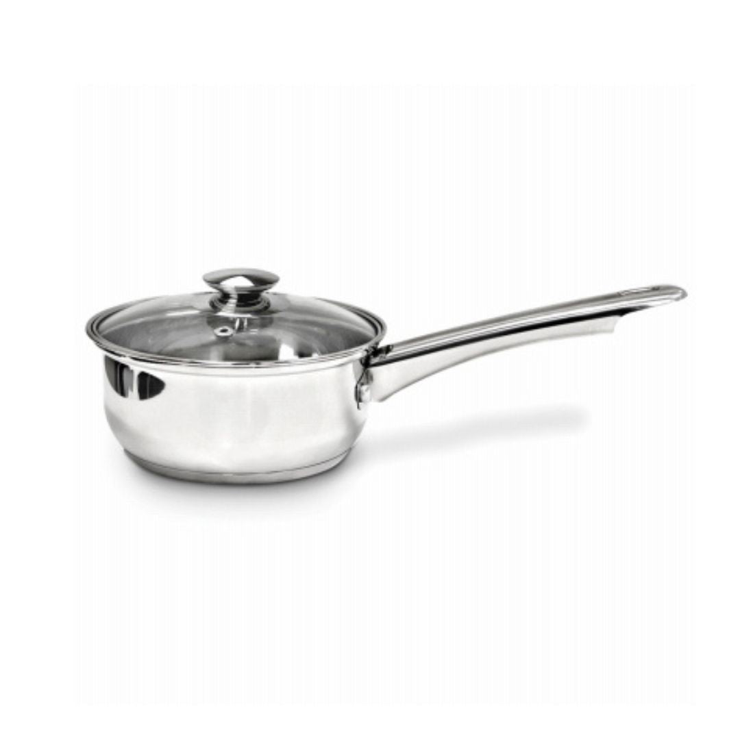 Pure Intentions Stainless Steel Saucepan, Glass Lid, 1 Qt.