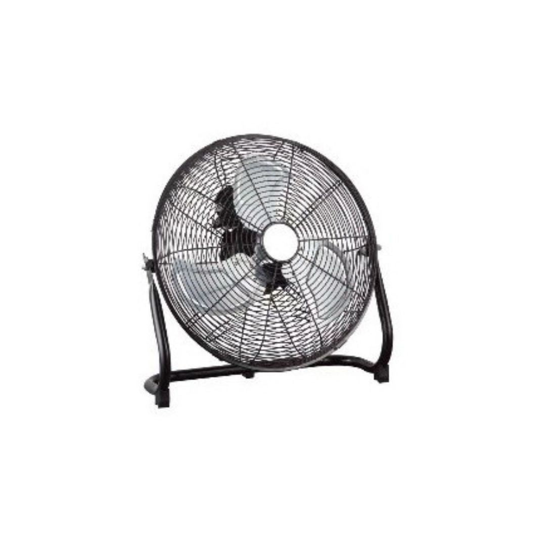 High Velocity Floor Fan, Black Heavy-Duty Metal, 12 In.