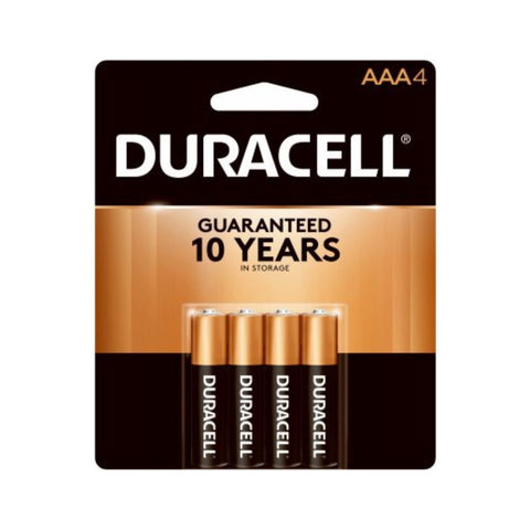 DURACELL 4PK AAA ALKALINE BATTERY / 1