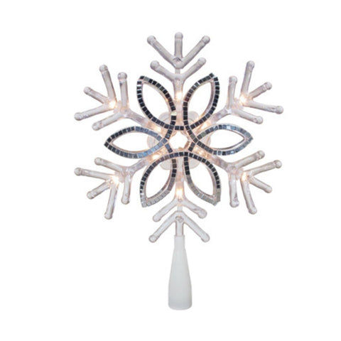 Christmas Tree Topper, Acrylic Snowflake, 10-In.