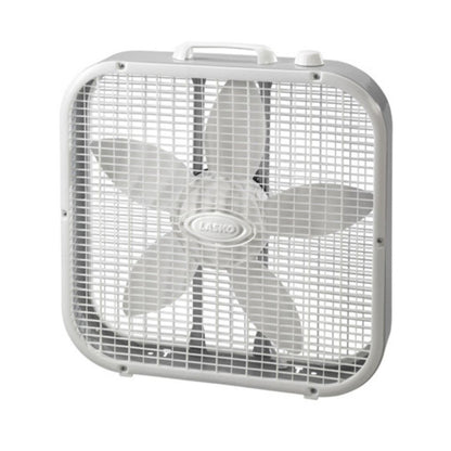 Slim Compact Box Fan, Gray, 20 In.