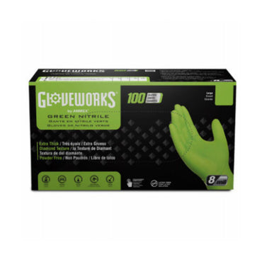 Nitrile Gloves, Heavy-Duty, Green, Large, 100-Ct.