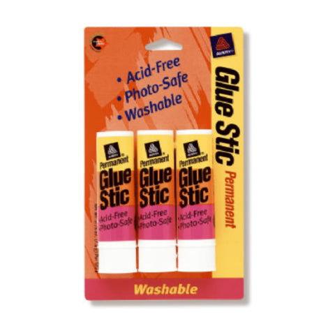 Glue Stic, Permanent, .26-oz., 3-Pk.