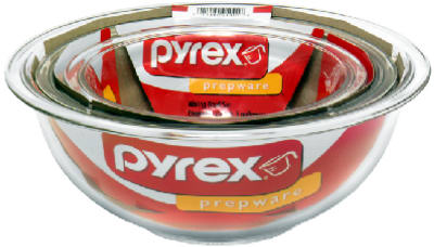 PYREX Mixing Bowl Set, Clear, 3-Pc.