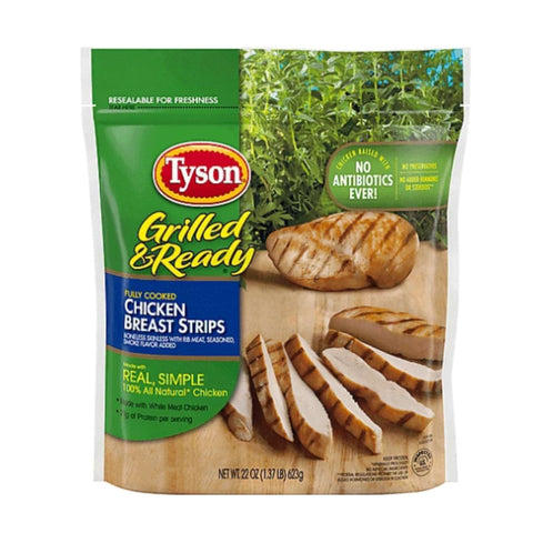 TYSON CKD CHICKEN BREAST STRIPS 22Z / 8