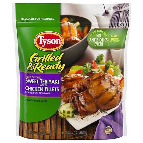 TYSON CHICKEN FILLETS SWEET TERIYAKI 22OZ / 8