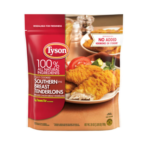 Tyson Chicken Breast Tenderloins Southern Style Fully Cooked - 25 oz bag / 8