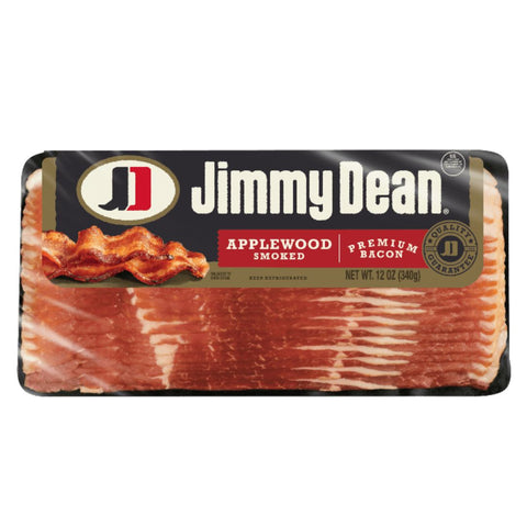 JIMMYDEAN BACON APPLE WOOD SMOKED THICK CUT LBRD 12OZ