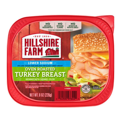 Hillshire Farm Oven Roasted TURKY BREAST Less Sodium 8OZ / 9