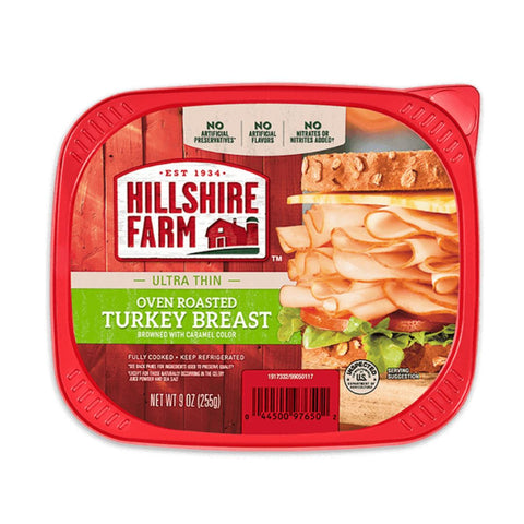 HILLSHIREFARM OVEN ROASTED TURKEY BREAST BROWN CARAMEL COLOR 9OZ