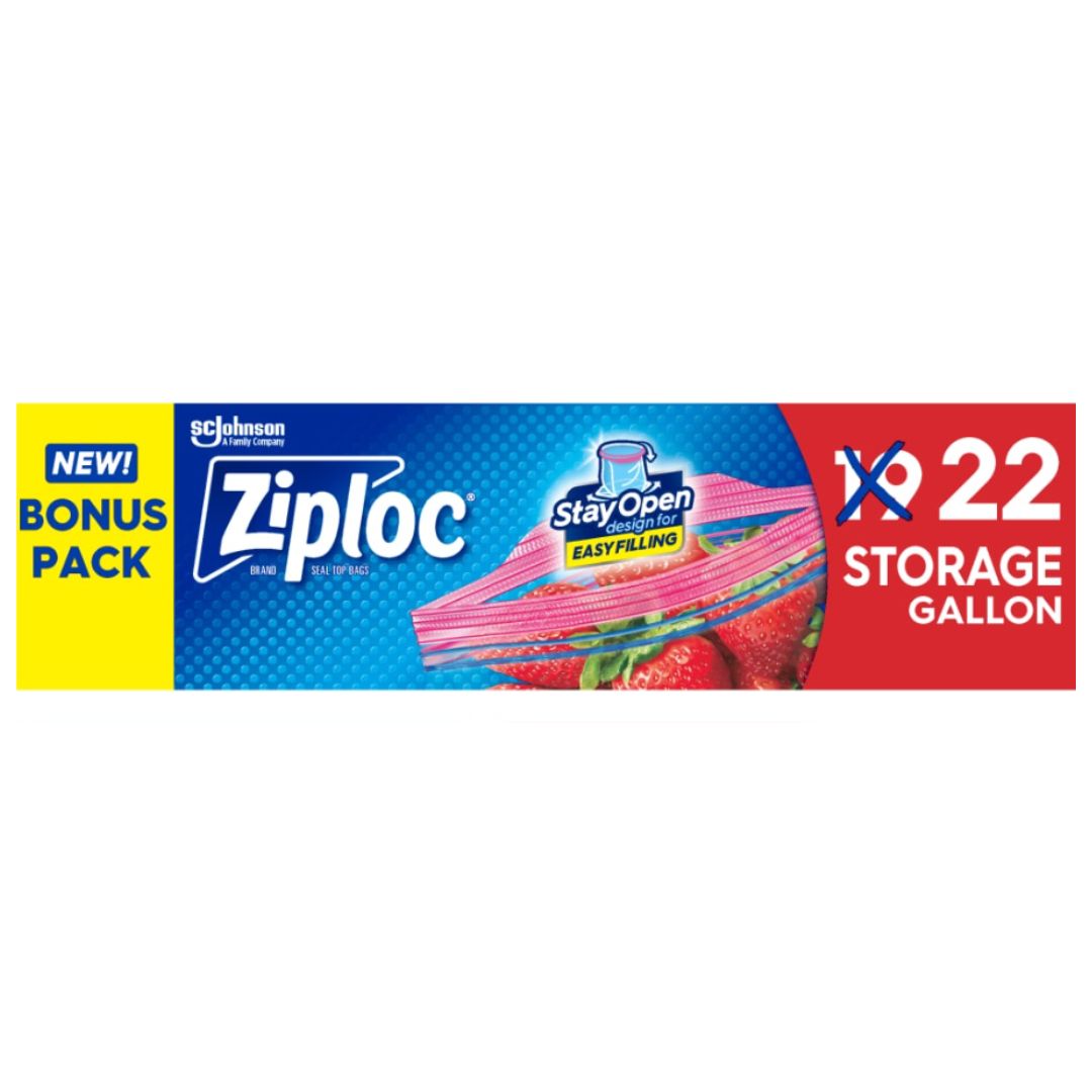 Ziploc Quart Food Storage Slider Bag 22 Count / 12ct