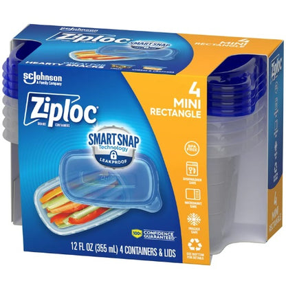 ZIPLOC CONTAINER MINI RECTANGLE 4CT/6CS