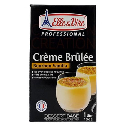 ELLE & VIRE CREME BRULEE DESSERT BASE 1 Liter x 6 Pack