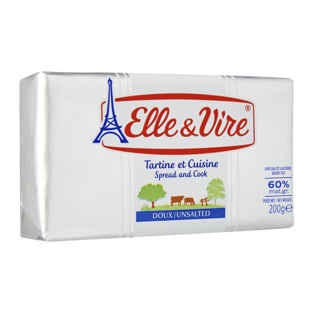 ELLE & VIRE BUTTER SALTED 60% 200 gms x 40 Packs