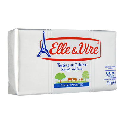 ELLE & VIRE BUTTER SALTED 60% 200 gms x 40 Packs