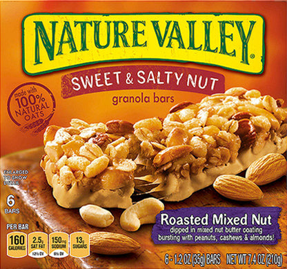 Nature Valley Sweet & Salty Roast Mixed Nuts Granola Bars 7.4oz x 12