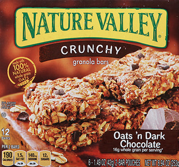 Nature Valley Granola OATS & CHOCOLATE 8.9 oz ( 12 x 6Pack )