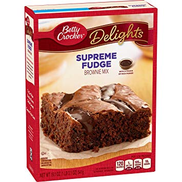 BETTY CROCKER DELIGHTS BROWNIE MIX FUDGE ( 12 x 19.10 oz )