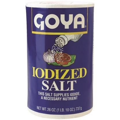 GOYA IODIZED SALT 26OZ / 24