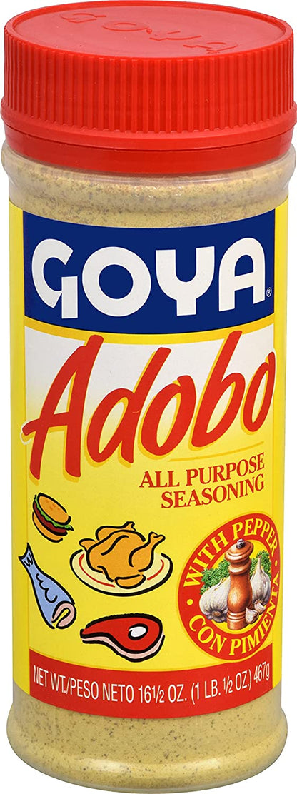 GOYA ADOBO SEASONING WITH PEPPER CON PIMIENTA 16 1/2OZ/24