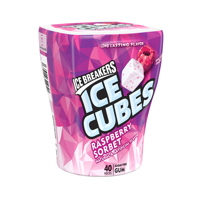 ICE BREAKERS ICE CUBE RASBERRY BOTTLE 3.24oz x 4 Pack