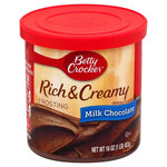 BETTY CROCKER FROSTING RICH & CREAMY MILK CHOCOLATE 16OZ/8/CS