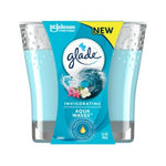 Glade Scented Candle Invigorating Aqua Waves, Air Freshener Infused with Essential Oils, 3-Wick Candle 3.4oz / 1
