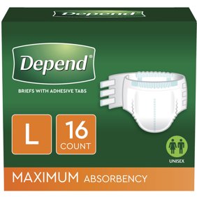 DEPEND FITTED BRIEFS MAXIMUM ABSORBENCY (3x16)