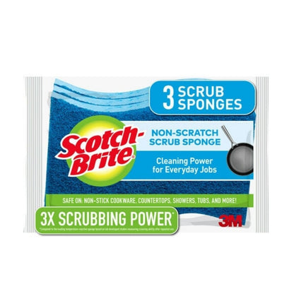 3M Scotch Brite NON SCRATCH SPONGE 3/PK*8