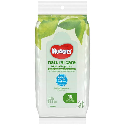 HUGGIES NATURAL CARE SOFT PACK WIPES (16x16CT=256CT)