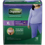 DEPEND ADULT P XL OVERNITE WOMEN 2/12