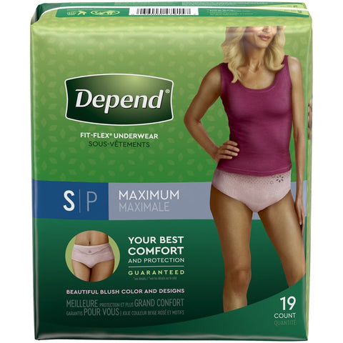 DEPEND  UNDERWEAR WOMAN SMALL MAX ABS 2/19