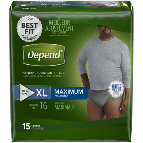 DEPEND ADULT MALE XL MAX (15 x 2 PACK)