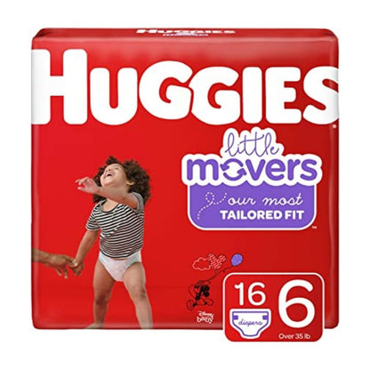 HUGGIES DIAPER LITTLE MOVER Size 6 16PC /4 /CS