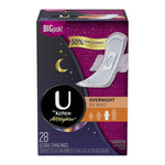 KOTEX Ultra Thin OVERNIGHT With Wings 28ct / 6 pack by case