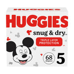 Huggies Snug & Dry Baby Diapers, Size 5, 68 Ct