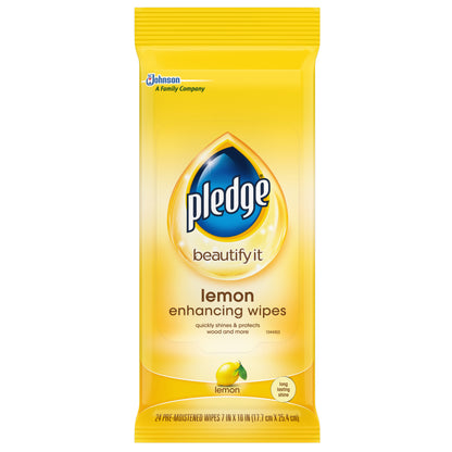 PLEDGE LEMON  WIPES   12/24 CT