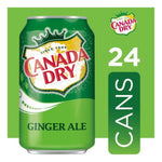CANADA DRY GINGER ALE, 12 FL OZ CANS, (24 PACK)