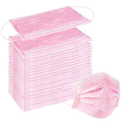 3PLY KIDS MASK PINK 10PC X 5PK