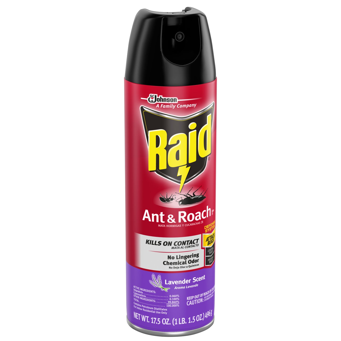 Raid Ant & Roach Killer Lavender Scented 17.5oz / 12Ct