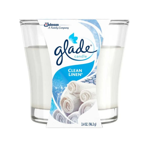 GLADE CANDLE CLEAN LINEN (6 x 3.4oz)