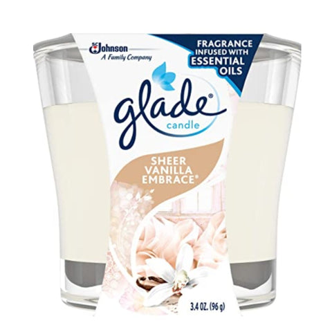 GLADE CANDLE SHEER VANILLA (6 x 3.4oz)