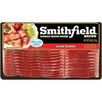 SMITHF LOW SODIUM BACON 24-16OZ