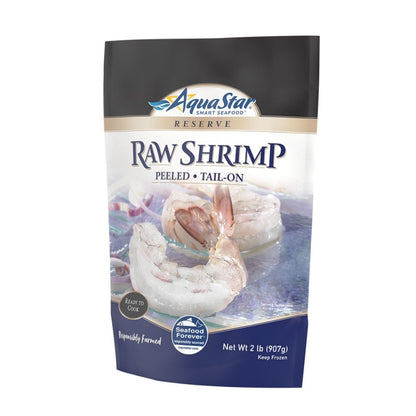 SHRIMP WHITE IQF PEELED TAIL-ON 31/40